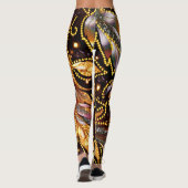 Luxuriöse Feathers Abstrakt Leggings (Rückseite)