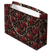 Luxuriöse Feiertags-Geschenktüte Große Geschenktüte (Rückseite Schrägansicht)