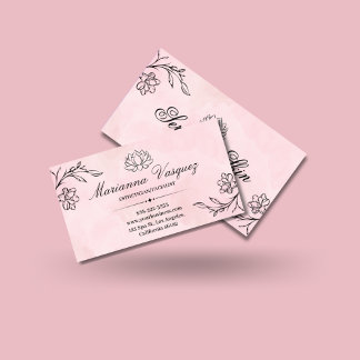 Luxuriöse Floral Business Card für Ärzte aus dem I Visitenkarte