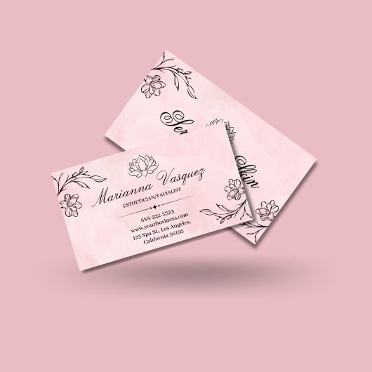 Luxuriöse Floral Business Card für Ärzte aus dem I Visitenkarte
