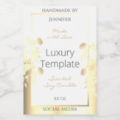 Luxuriöse Floral Product Packaging Labels White Go Lebensmitteletikett (Einzelnes Label)