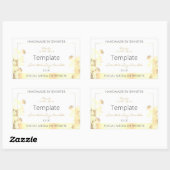 Luxuriöse Floral Product Packaging Labels White Go Rechteckiger Aufkleber (Blatt)