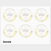 Luxuriöse Floral Product Packaging Labels White Go Runder Aufkleber (Blatt)
