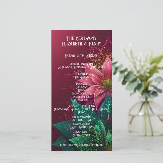 Luxuriöse Floral Wedding Invitation Suite (Stehend Vorderseite)