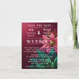 Luxuriöse Floral Wedding Invitation Suite Einladung