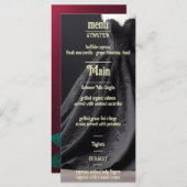 Luxuriöse Floral Wedding Invitation Suite Menükarte (Vorne/Hinten)