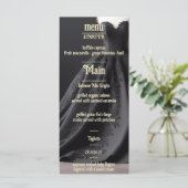 Luxuriöse Floral Wedding Invitation Suite Menükarte (Stehend Vorderseite)