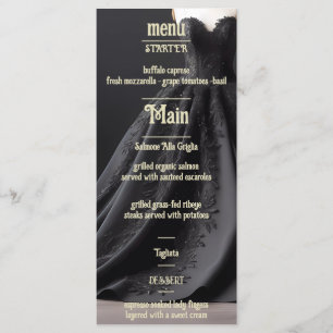 Luxuriöse Floral Wedding Invitation Suite Menükarte