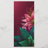 Luxuriöse Floral Wedding Invitation Suite Menükarte (Rückseite)