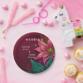 Luxuriöse Floral Wedding Invitation Suite Pappteller (Party)