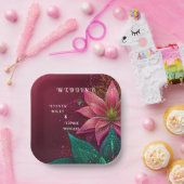 Luxuriöse Floral Wedding Invitation Suite Pappteller (Party)