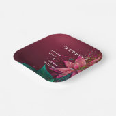 Luxuriöse Floral Wedding Invitation Suite Pappteller (Gewinkelt)