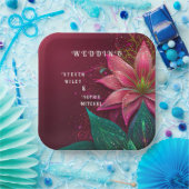 Luxuriöse Floral Wedding Invitation Suite Pappteller (Party)