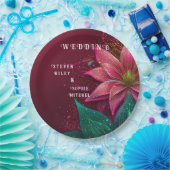 Luxuriöse Floral Wedding Invitation Suite Pappteller (Party)