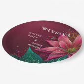 Luxuriöse Floral Wedding Invitation Suite Pappteller (Schrägansicht)