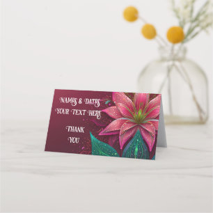 Luxuriöse Floral Wedding Invitation Suite Platzkarte
