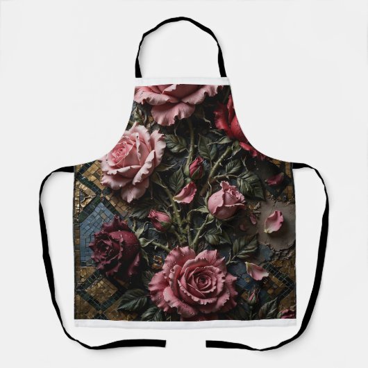 Luxuriöse florale Dekoration Schürze (Vorderseite)