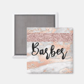 Luxuriöse Fluid Art: Marble-Tinte Fusion Barber Magnet (Vorderseite/Rückseite)