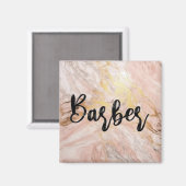 Luxuriöse Fluid Art: Marble-Tinte Fusion Barber Magnet (Vorderseite/Rückseite)