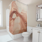 Luxuriöse Fluid Art: Marmortinte Fusion Duschvorhang (Beispiel)