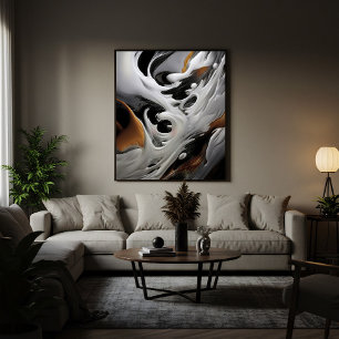 Luxuriöse Fluidkunst Leinwanddruck