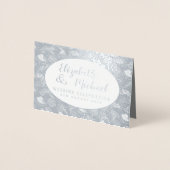 Luxuriöse FOIL FOTO Falten Elegante Blätter WEDD Folienkarte (Vorderseite)