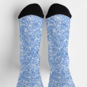 Luxuriöse Funkelnd Cornflower Blue Glitzer Socken (Oben)