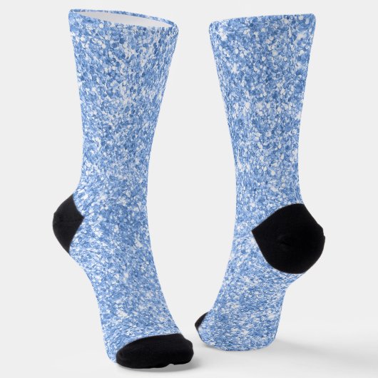 Luxuriöse Funkelnd Cornflower Blue Glitzer Socken (Gewinkelt)