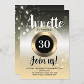 Luxuriöse funkelnd Geburtstagsparty Einladung (Vorne/Hinten)