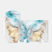 Luxuriöse Gastgeschenk Hochzeit aus blau und goldf Geschenkschachtel (Ungefaltet)