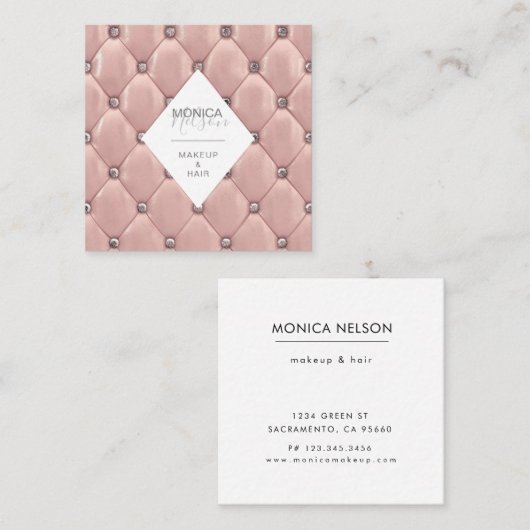 luxuriöse gehobene Imitate Rose Gold Visitenkarte (Vorne/Hinten)