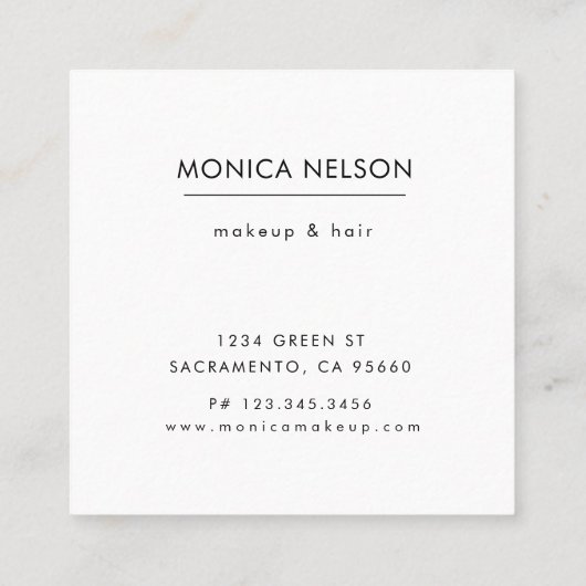 luxuriöse gehobene Imitate Rose Gold Visitenkarte (Rückseite)