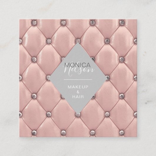 luxuriöse gehobene Imitate Rose Gold Visitenkarte (Vorderseite)