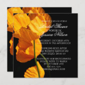 Luxuriöse Gelb Island Mohn Brautparty Einladung (Vorne/Hinten)