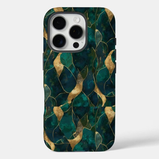 Luxuriöse Geometric Abstrakt iPhone 16 Pro Tough C Case-Mate iPhone Hülle (Rückseite)