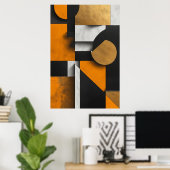 Luxuriöse geometrische Komposition Poster (Heimbüro)