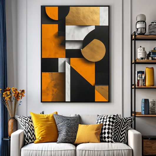 Luxuriöse geometrische Komposition Poster