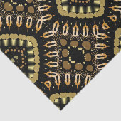 Luxuriöse geometrische Muster aus Gold und Schwarz Seidenpapier (Ausschnitt)