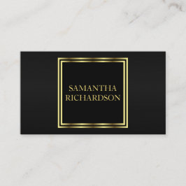 Luxuriöse geometrische Schwarz-Gold-Beruflich Visitenkarte