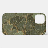 Luxuriöse Ginkgo Gold Line Art Case-Mate iPhone Hülle (Rückseite (Horizontal))