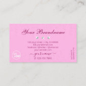 Luxuriöse Girly Pink Sparkle Stars Diamonds mit Lo Visitenkarte (Rückseite)