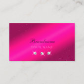 Luxuriöse Girly Pink Sparkle Stars Visitenkarte (Vorderseite)