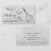 Luxuriöse Glam elegante Imitate Glitzer Haar und M Visitenkarte (Vorne/Hinten)