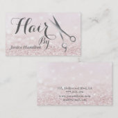 Luxuriöse Glam elegante Imitate Glitzer Silbersche Visitenkarte (Vorne/Hinten)