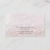 Luxuriöse Glam elegante Imitate Glitzer Silbersche Visitenkarte (Rückseite)