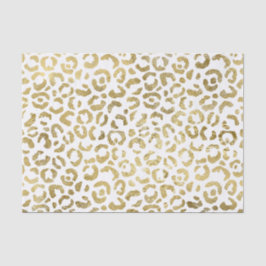 Luxuriöse Glam Gold Leopard Print Seidenpapier