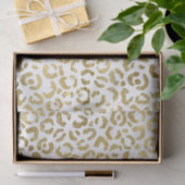 Luxuriöse Glam Gold Leopard Print Seidenpapier (Geschenk)