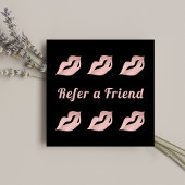 Luxuriöse Glam Gold Rose Lips & Black Refercard Terminkarte