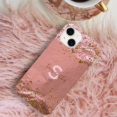 Luxuriöse Glam Rose Gold Foil Glittery Chic Stilvo Case-Mate iPhone Hülle
