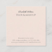 Luxuriöse glänzende kreisförmige Rahmen Makeup Aug Quadratische Visitenkarte (Rückseite)